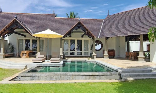 beach villa with heated pool