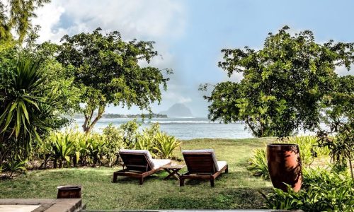 family beachfront villa with private heated pool