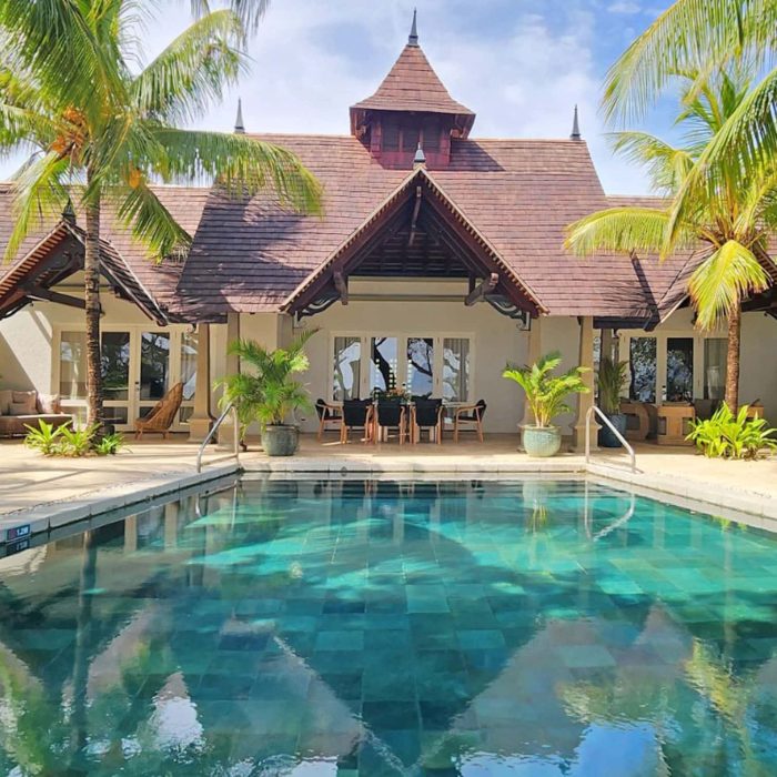 two-bedroom villa on the beach with private heated pool and butler service