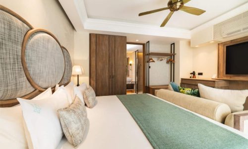 family beachfront villa bedroom